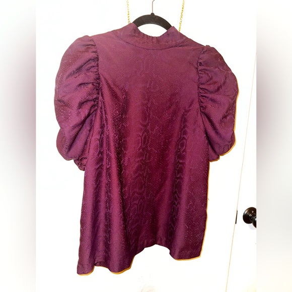 Ted Baker Purple puffed sleeve Blouse - Size 3 - Picture 1 of 6